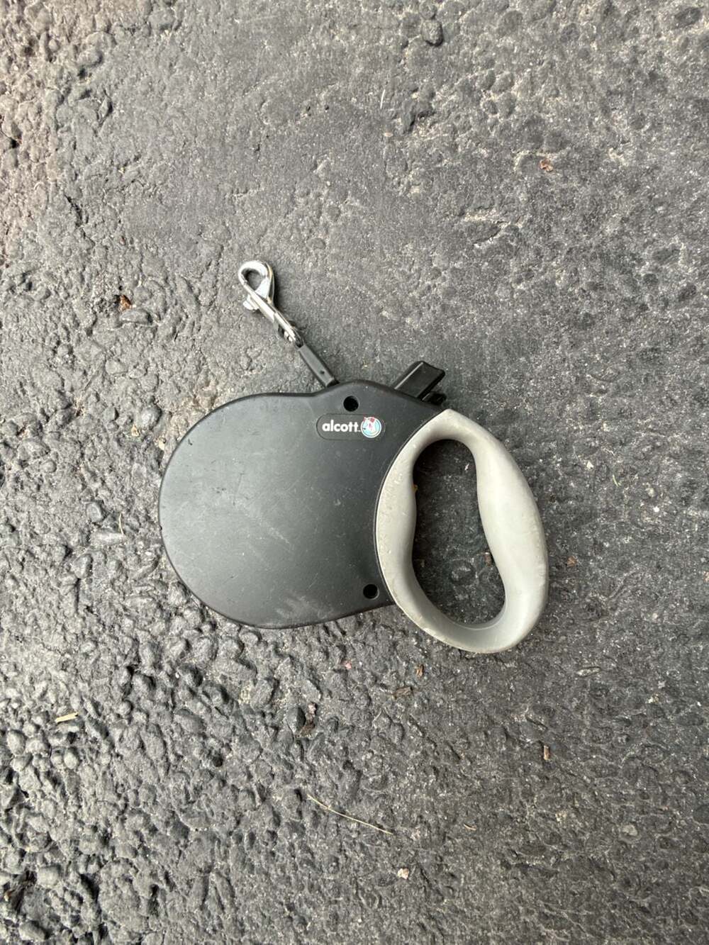 Alcott Retractable Dog Leash with Grey Handle